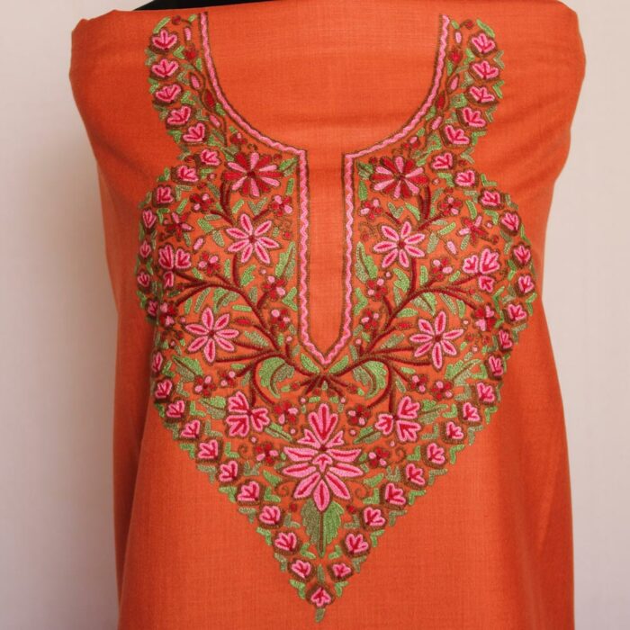 Kesari Ruby Cotton 2pc Suit with Aari Hand Work