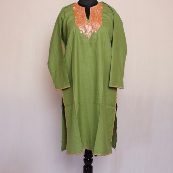 Green Ruby Cotton Tilla Kurta 3XL - Image 2