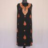 Black  3Pc Crepe Suit with Hand Sozni and Tilla Embroidery