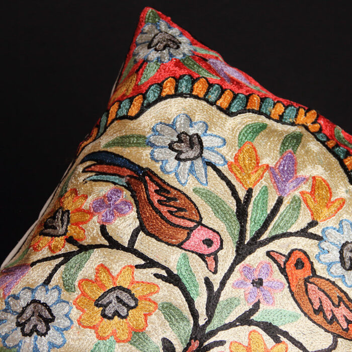 Tree of Life Chainstitch Cushion Cover 16×16 (Pair) - Image 2