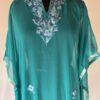 Green Georgette Aari Work Kaftan Top L49