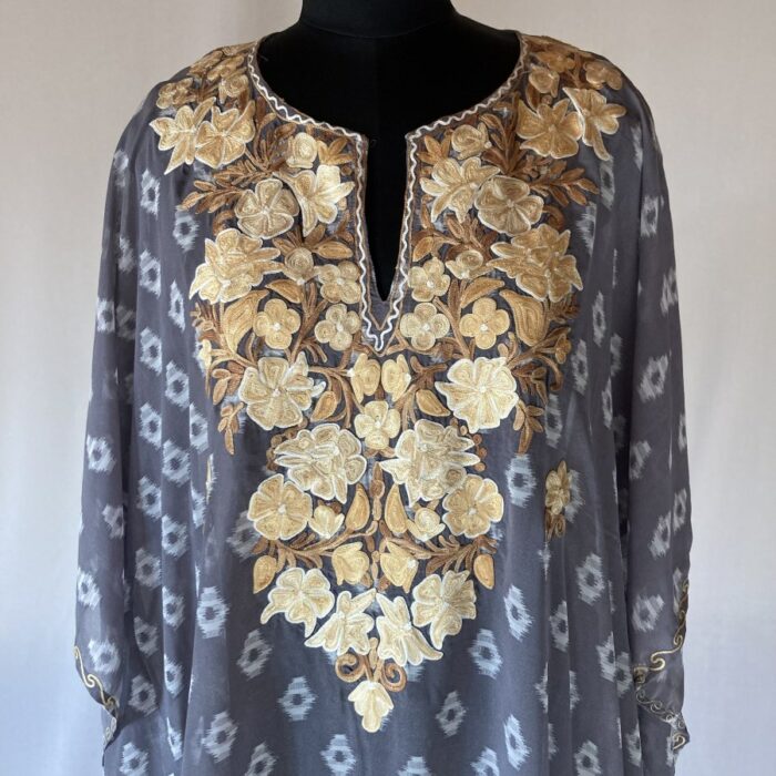 Elevate Your Style with Georgette Kashmiri Aari Work Kaftan L52