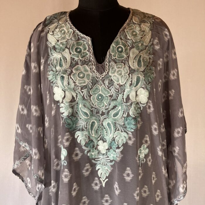 Georgette Aari Work Kaftan Top L53
