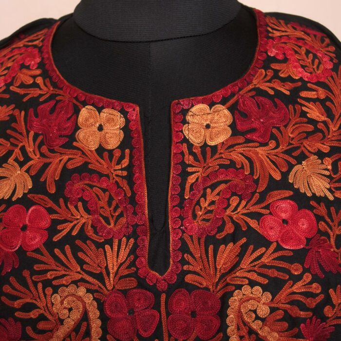 Black Ruby Cotton Aari Summer Kurta - Image 3