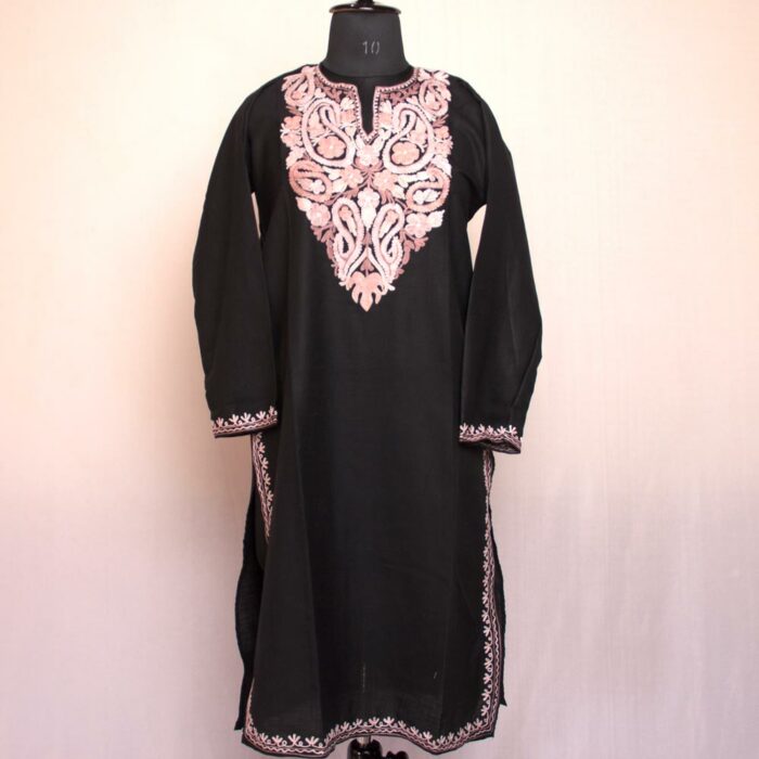 Black Ruby Cotton Aari Summer Kurta - Image 2