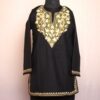 Black Nishat Ruby Cotton Aari Short Kurti
