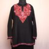 Black Nosh Ruby Cotton Aari Short Kurti