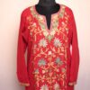 Red Ruby Cotton Aari Kurta