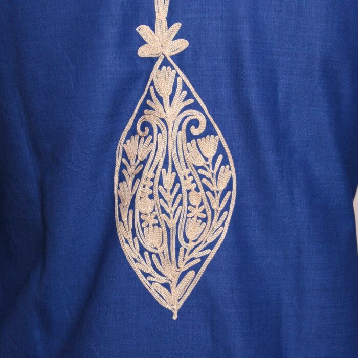 Blue Ruby Cotton Aari Kurta - Image 4