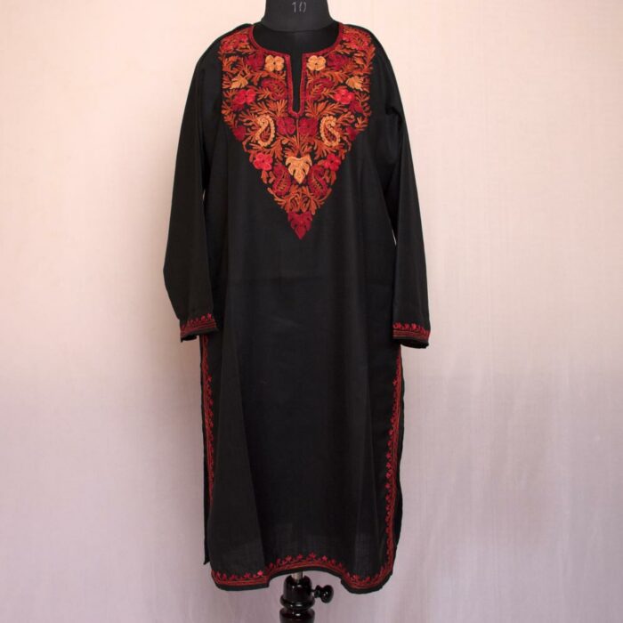 Black Ruby Cotton Aari Summer Kurta - Image 2