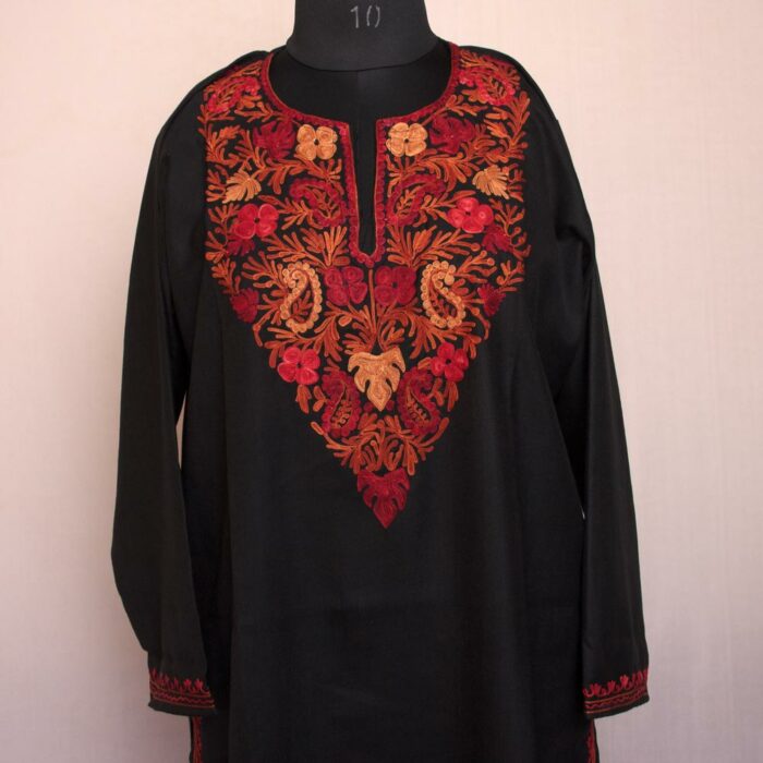 Black Ruby Cotton Aari Summer Kurta