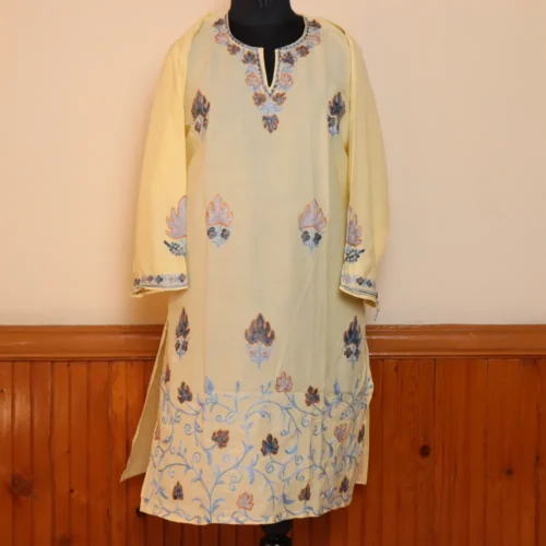 Creamy Summer Cool Cotton Aari Kurta