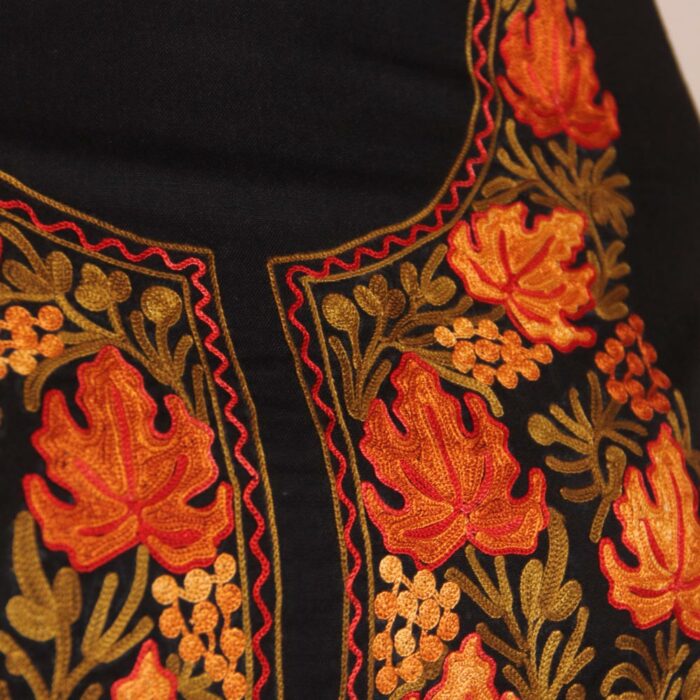 Black Harud Boni Pun Ruby Cotton 2pc Suit with Aari Work - Image 2