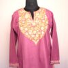 Light Purple Ruby Cotton Aari Kurta