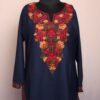 Dark Blue Urzuv Ruby Cotton Aari Kurta