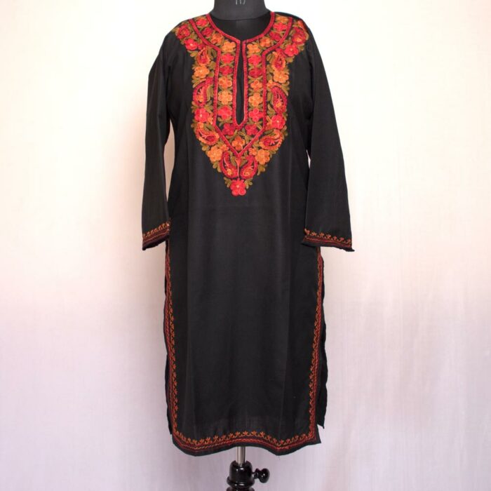 Black Ruby Cotton Aari Summer Kurta - Image 2