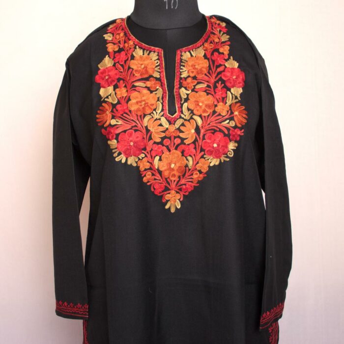 Black Ruby Cotton Aari  Summer Kurta