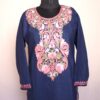 Dark Blue Summer Ruby Cotton Aari Kurta