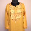Light Mustard Summer Cool Cotton Aari Kurta