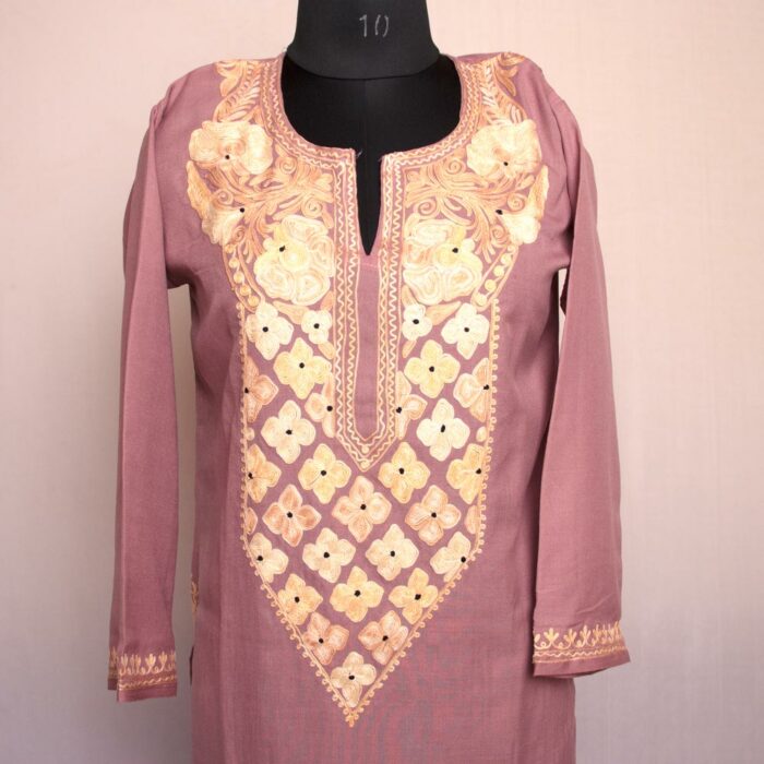 Light Purple Summer Cool Cotton Aari Kurta
