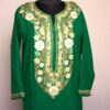 Green Summer Cool Cotton Aari Kurta