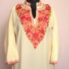 Light Yellow Summer Cool Cotton Aari Kurta