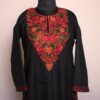 Black Chinari Ruby Cotton Aari Kurta