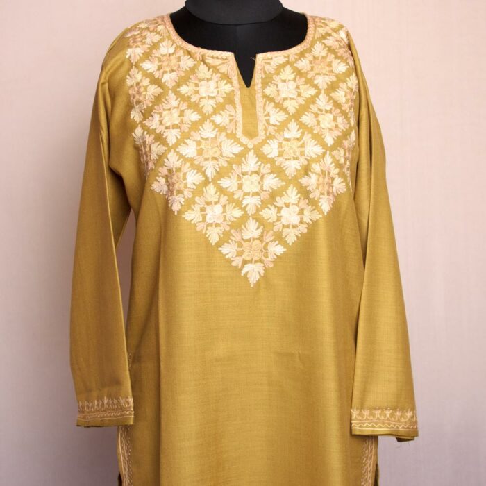 Light Green Yemberzal Ruby Cotton Aari Kurta
