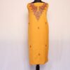 Mustard Summer Cool 2pc Suit with Paper Mache Hand Sozni