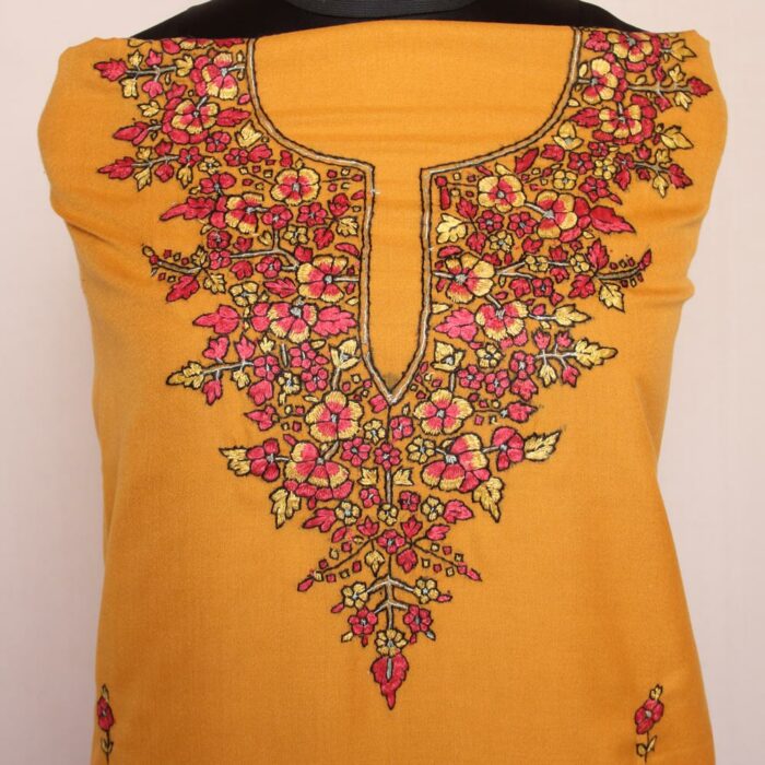 Mustard Summer Cool 2pc Suit with Paper Mache Hand Sozni - Image 2