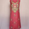 Pink Ruby Cotton 2pc Suit with Aari Work
