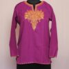 Purple Summer Cool Cotton Tilla Short Kurta
