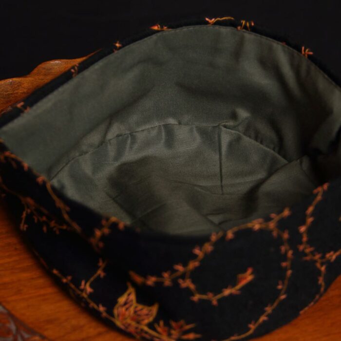 Black Harud Sozni Handwork Cap - Image 2
