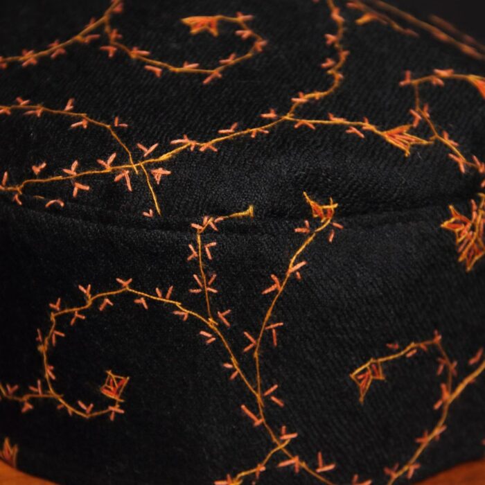 Black Harud Sozni Handwork Cap - Image 3