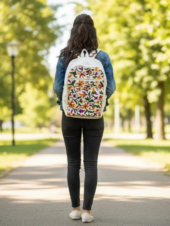 Crewel Handwork Aftaab Backpack With Laptop section