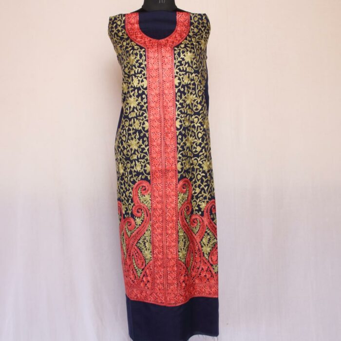Blue Summer Cool 2pc Suit with Aari Work