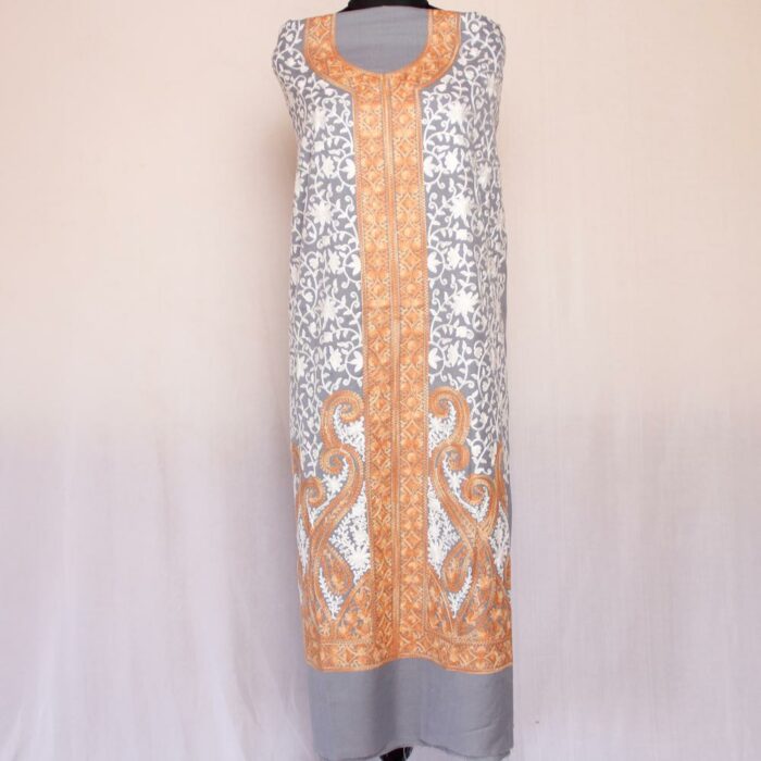 Grey Summer Cool 2pc Suit with Aari Work