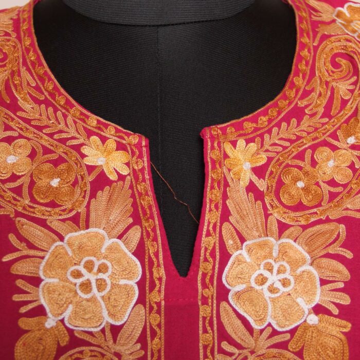 Pink Pari Summer Cool Cotton Aari Kurta - Image 3
