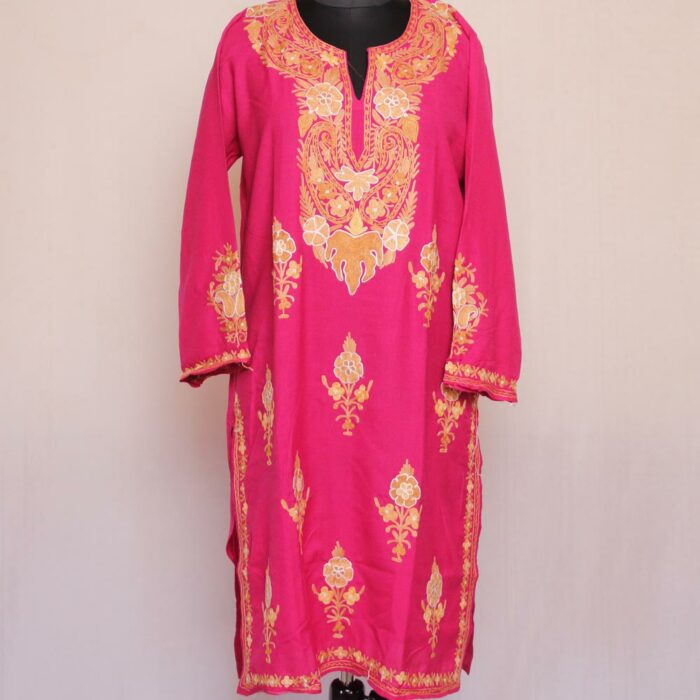 Pink Pari Summer Cool Cotton Aari Kurta - Image 2