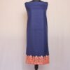 Dark Blue Cotton Tilla Border 2Pc Suit