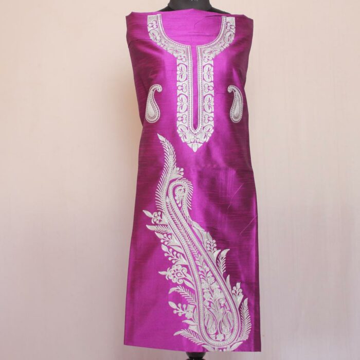 Purple Silk Zari Work 2Pc Suit