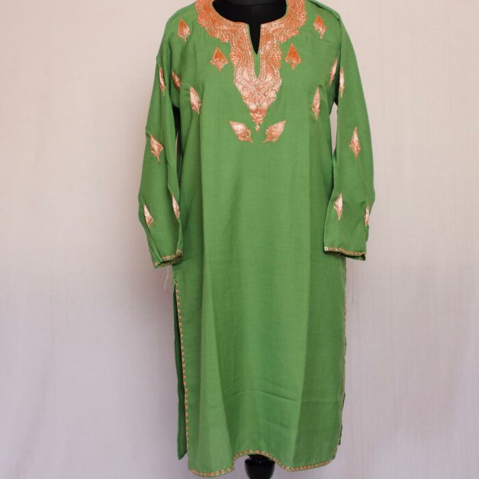 Green Summer Cool Cotton Tilla Kurta - Image 2