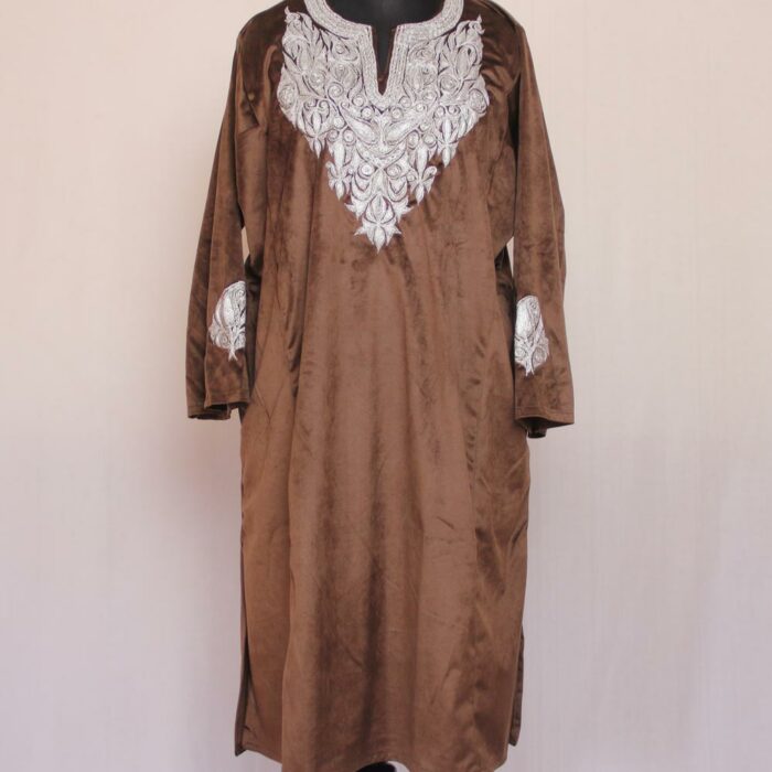 Brownish Velvet Tilla Pheran - Image 2
