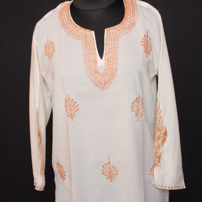 White Summer Cool Tilla Kurta - Image 2