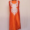 Orange Silk Zari Work 2Pc Suit