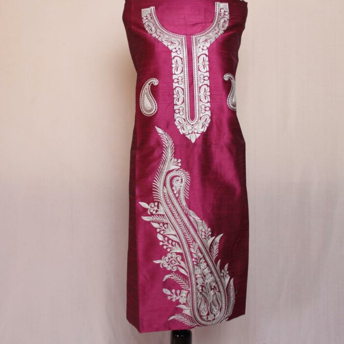 Pink Silk Zari Work 2Pc Suit