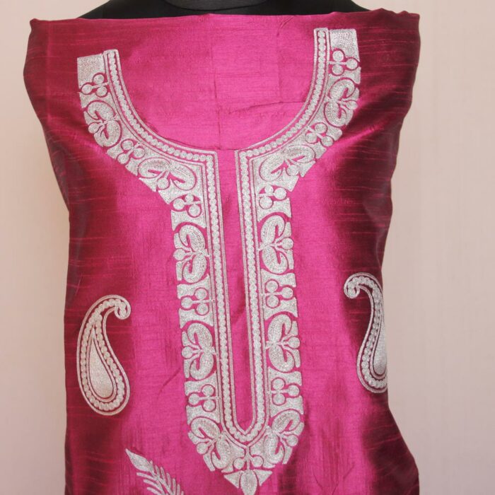 Pink Silk Zari Work 2Pc Suit - Image 2