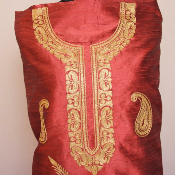 Brick Silk Zari Work 2Pc Suit - Image 2