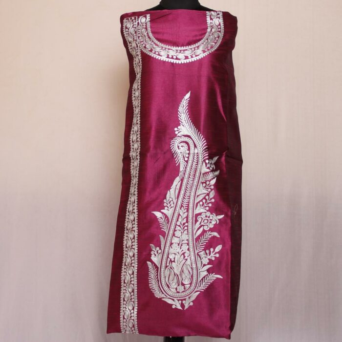 Pink Silk Zari Work 2Pc Suit