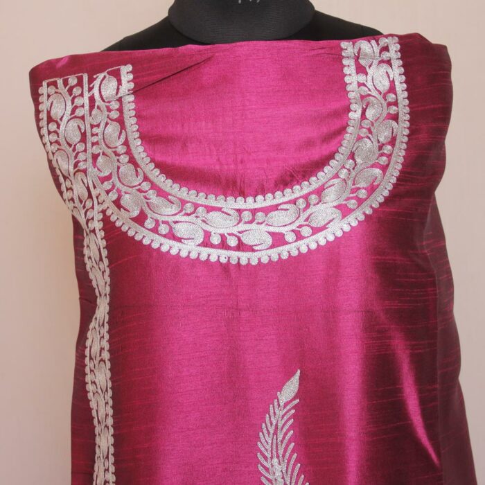 Pink Silk Zari Work 2Pc Suit - Image 2